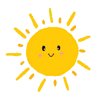 Habit sticker, sun with rays