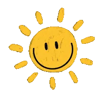 Habit sticker, winking sun