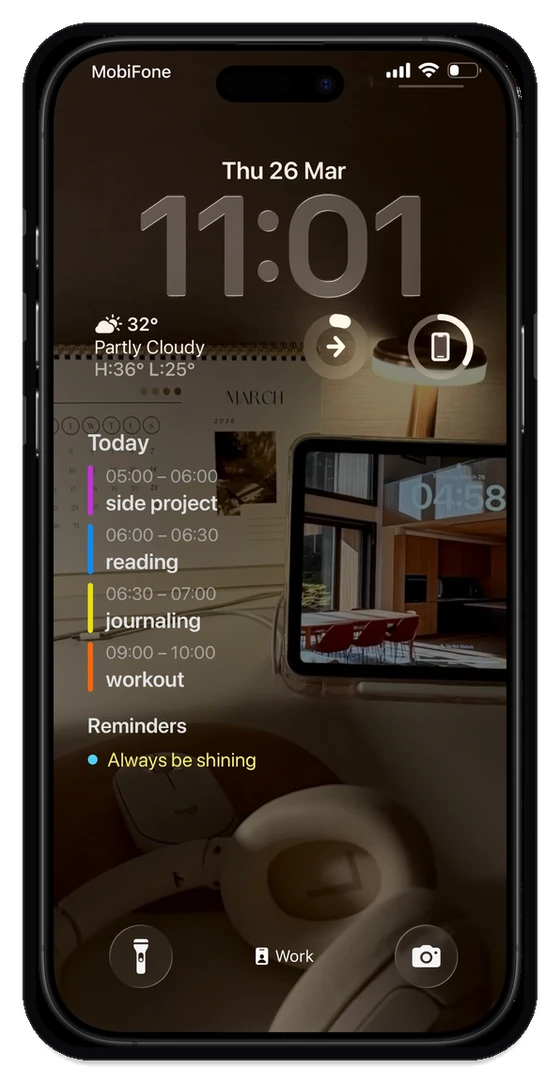 Lock Screen: Today list and reminders