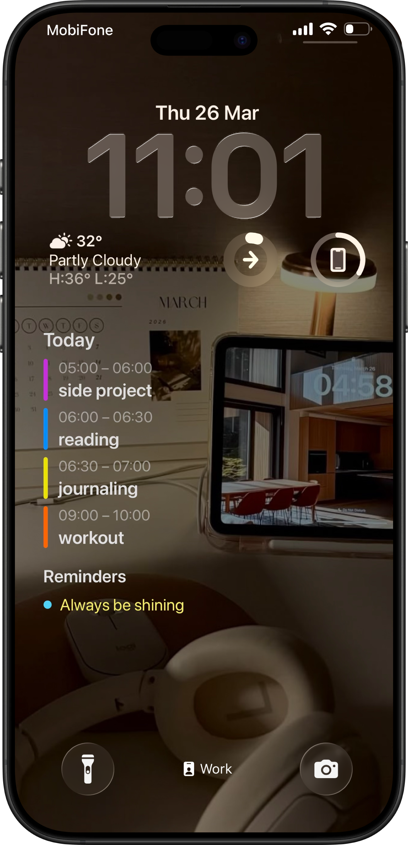 Lock Screen: Today list and reminders